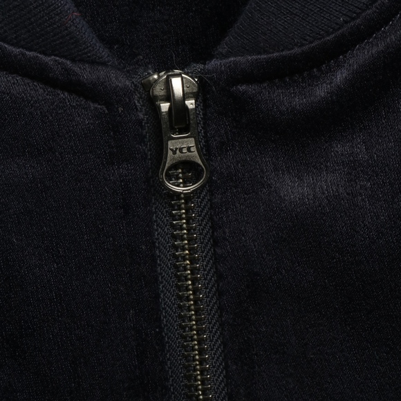 Mens Top Man Blue Velvety Bomber Jacket Size M - Picture 3 of 7